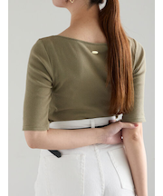 シアーリブボートネックプルオーバー《2025summer catalog item》