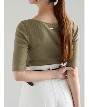 シアーリブボートネックプルオーバー《2025summer catalog item》