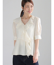 ラッフルフリルアシメブラウス《2025summer catalog item》