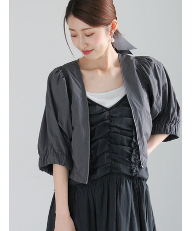 バルーンスリーブショートブルゾン