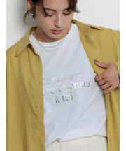 レタードプリントTシャツ