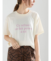 レタードプリントTシャツ
