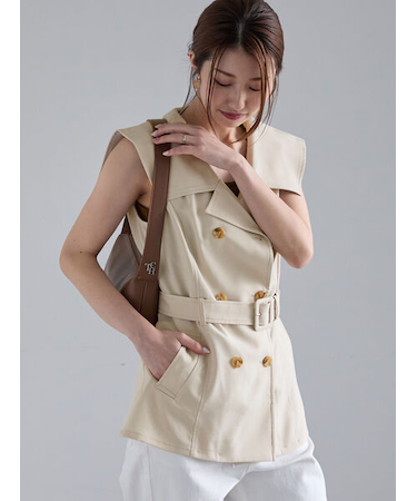 ダブルブレストビッグカラージレ