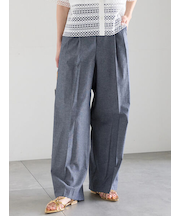 シャンブレーワイドパンツ