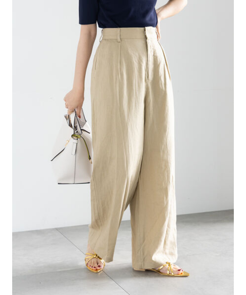 レーヨンリネンバギーパンツ