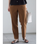 メタル釦楊柳テーパードパンツ