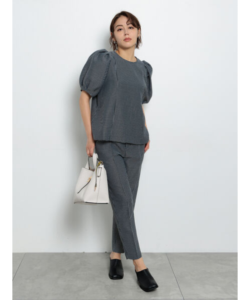 グリッドジャガードペンシルパンツ（セットアップ可）