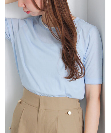 ハーフスリーブレイヤードシアーTOPS