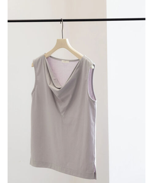 ドレープネックノースリーブトップス