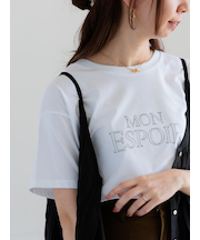 フレームロゴプリントTシャツ
