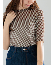 パターンアソート5分袖チュールTOPS