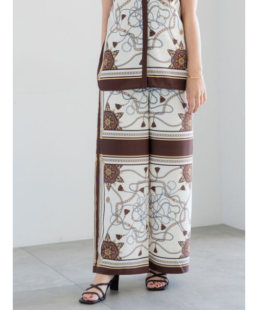 スカーフプリントパンツ(セットアップ可)