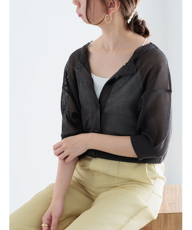 ペーパータッチヤーン2WAYメッシュニット