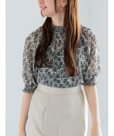 パターンアソートシャーリングブラウス