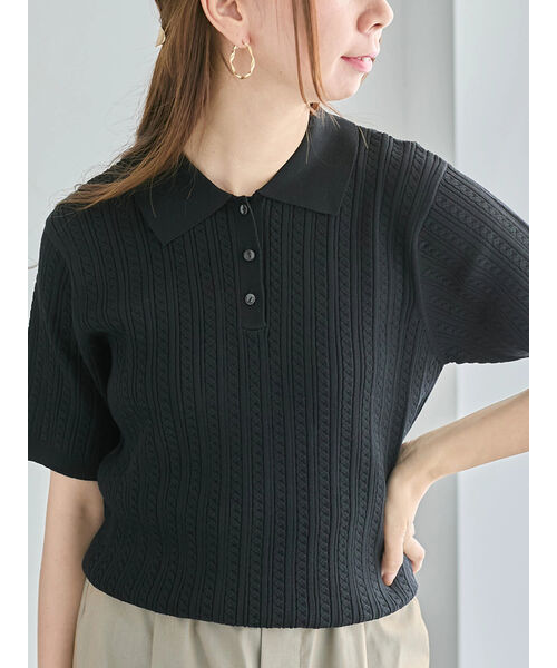 ちゃーさん専用【タグ付き/新品】yori ミニフリルポロニット ホワイト 38 ミニフリルポロニット【2025SM】 | all item| yori