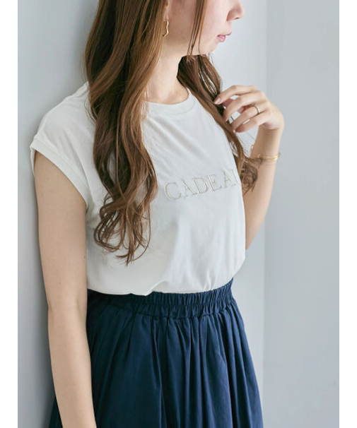 シアーベロアロゴ刺繍TOPS