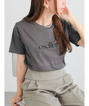 フロッキープリントロゴTシャツ