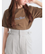 フロッキープリントロゴTシャツ