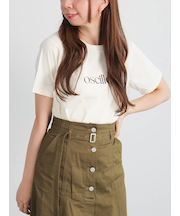 フロッキープリントロゴTシャツ