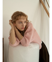 スパンコールメッシュハーフスリーブニット《2025Autumn catalog item》