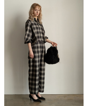 チェックショートシャツ（セットアップ可）《2025Autumn catalog item》