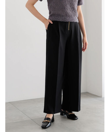ハイウエストフロントジップワイドパンツ《2025Autumn catalog item》