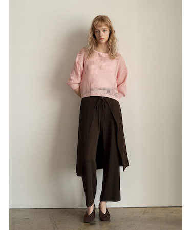 ラップスカートレイヤードストレートパンツ《2025Autumn catalog item》