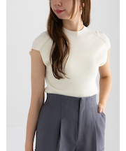 フレンチスリーブハイネックプルオーバー