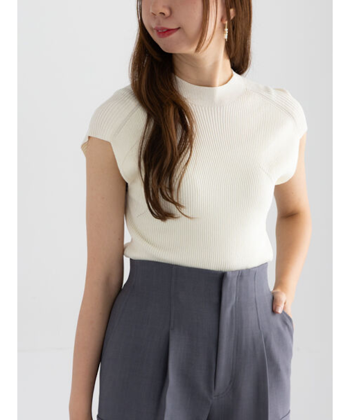 フレンチスリーブハイネックプルオーバー