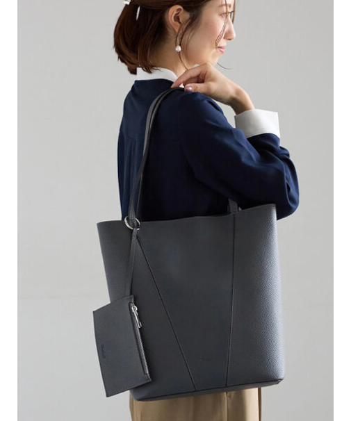 切替BIGTOTEバッグ(ポーチ付)