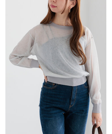 シアーレイヤーニット