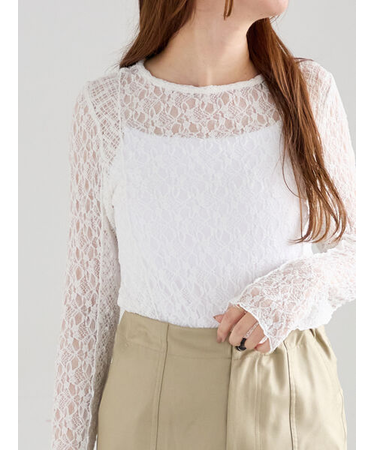 パッチワークレースクルーネックTOPS《2025Autumn catalog vol.2 item》