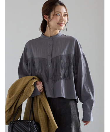 フリンジショートシャツ《2025Autumn catalog vol.2 item》
