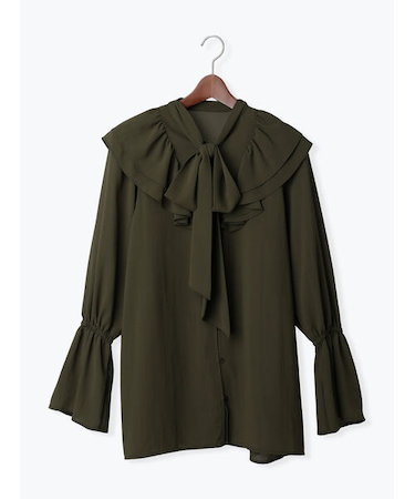 ボウタイチュニックフリルブラウス《2025Autumn catalog vol.2 item》