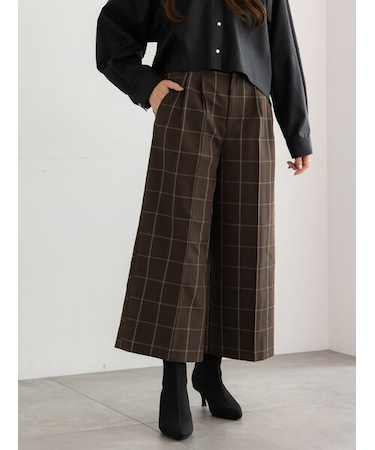 パターンアソートワイドクロップトパンツ
