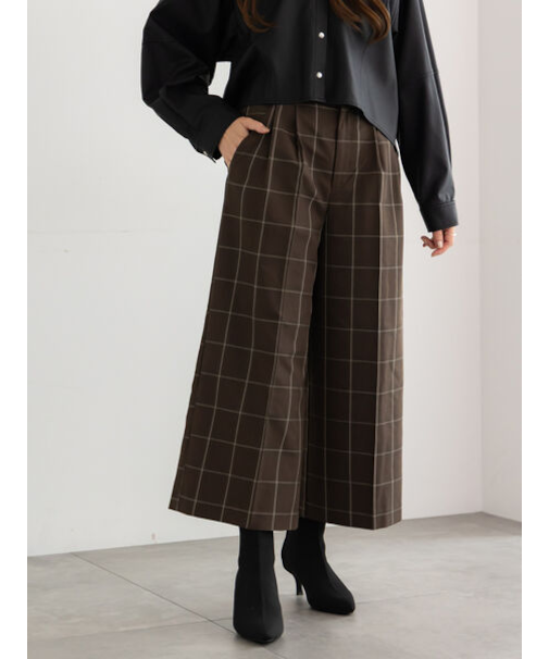 パターンアソートワイドクロップトパンツ