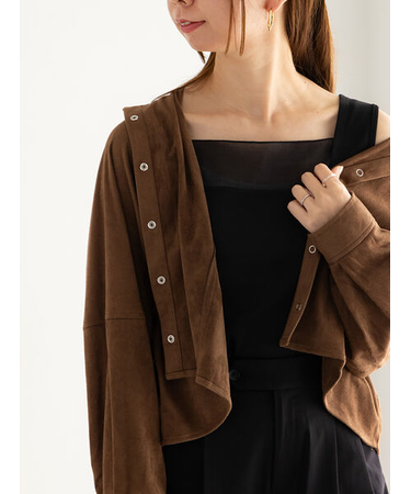 シアー切替タンクトップ