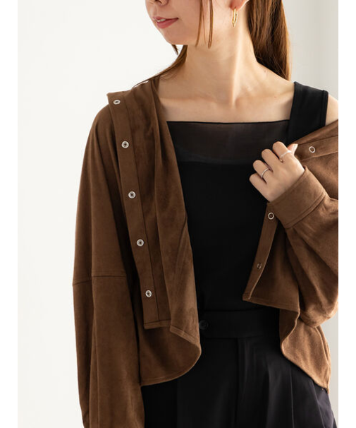 シアー切替タンクトップ