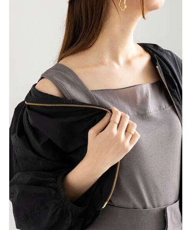 シアー切替タンクトップ