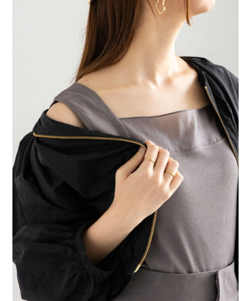 シアー切替タンクトップ