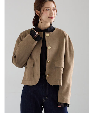 コンパクトノーカラージャケット