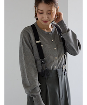 ポケットデザインクルーネックカーディガン