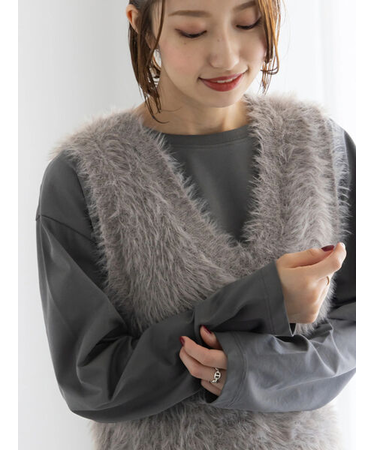 【泉 里香さん着用・Oggi.jp10/23掲載】シルケットロングスリーブTシャツ