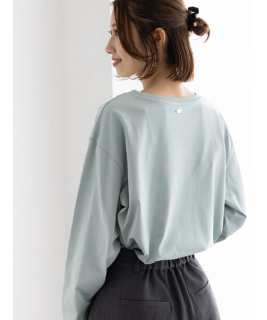 【泉 里香さん着用・Oggi.jp10/23掲載】シルケットロングスリーブTシャツ