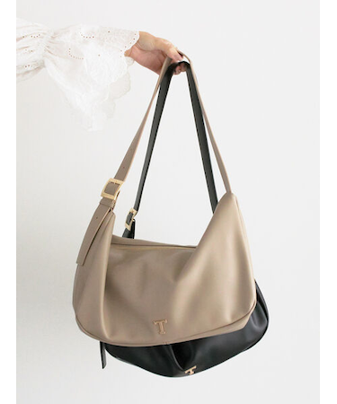 TメタルポイントムーンショルダーBAG