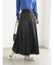 チェックアソートロングプリーツスカート