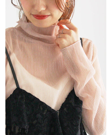 ラメプリーツシアータートルインナー
