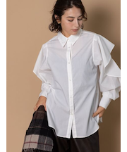 ラッフルスリーブシャツ