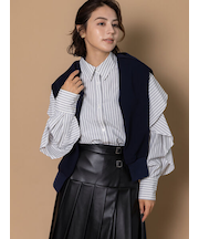 ラッフルスリーブシャツ