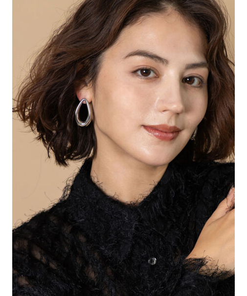 ステンレスボリュームドロップピアス